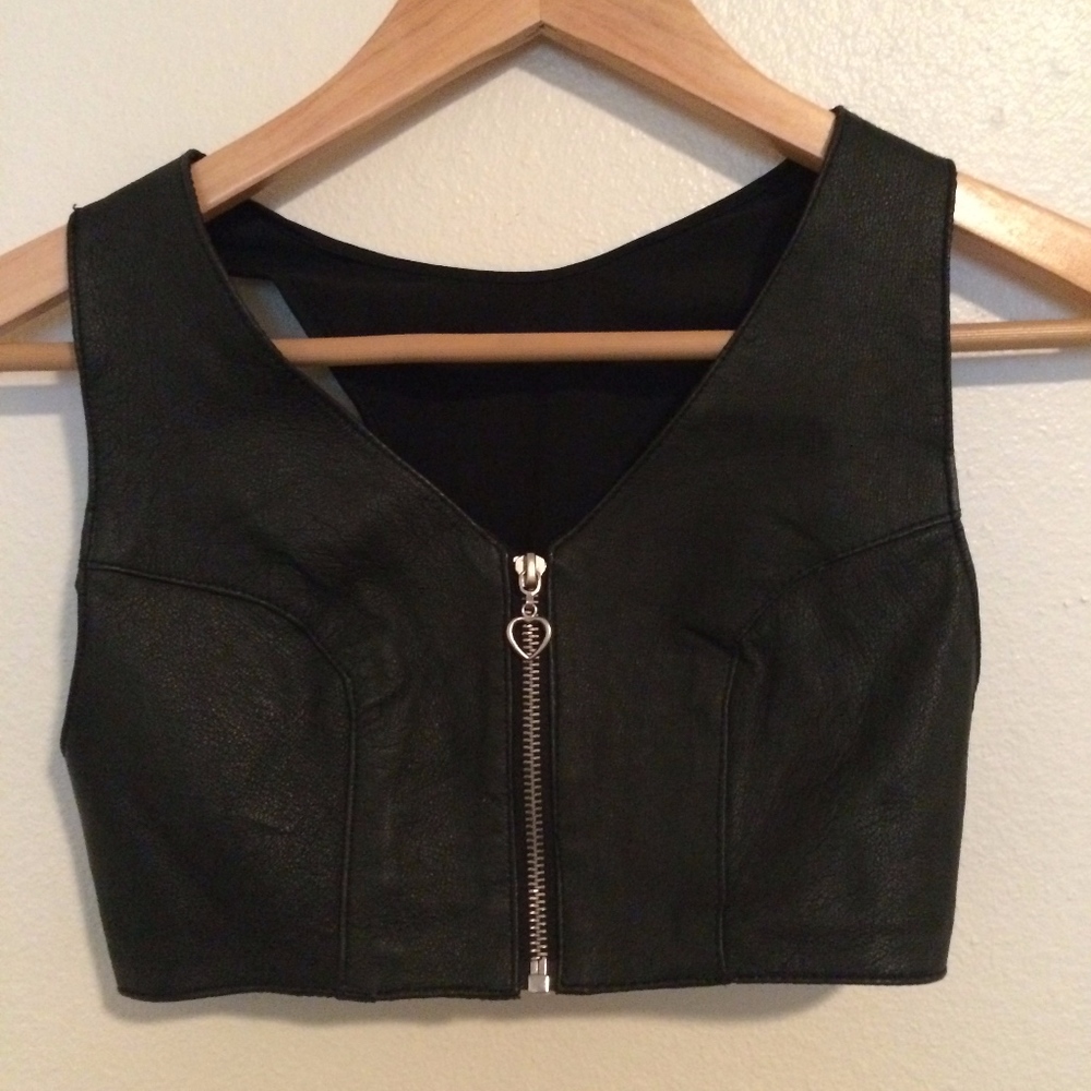Black Leather Vest
